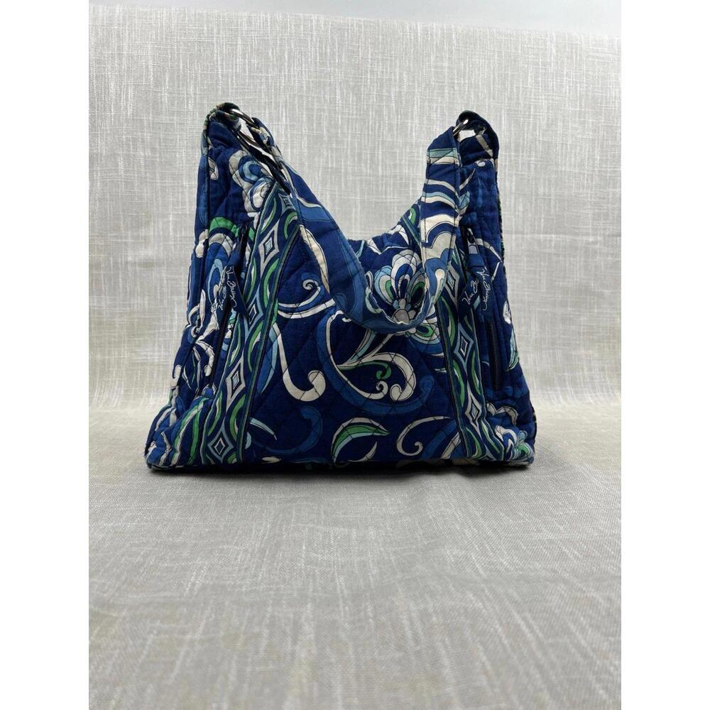 Vera Bradley Quilted‎ Tote Bag Elegant Navy Floral Design